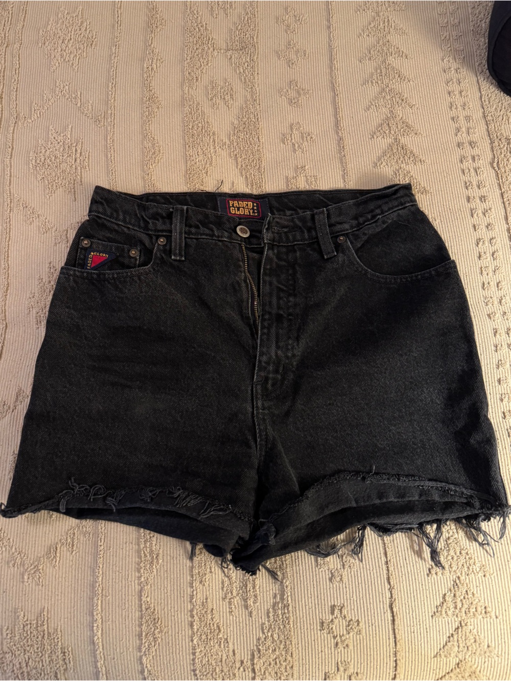 Vintage Faded Glory Distressed Denim Shorts